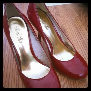 Michael Kors Red Leather Pumps